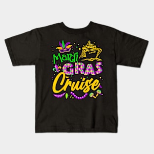 Mardi Gras Cruise Squad 2024 Matching Group Family Vacation Kids T-Shirt